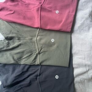 Lululemon Leggings Set in Burgundy, Olive, and Black